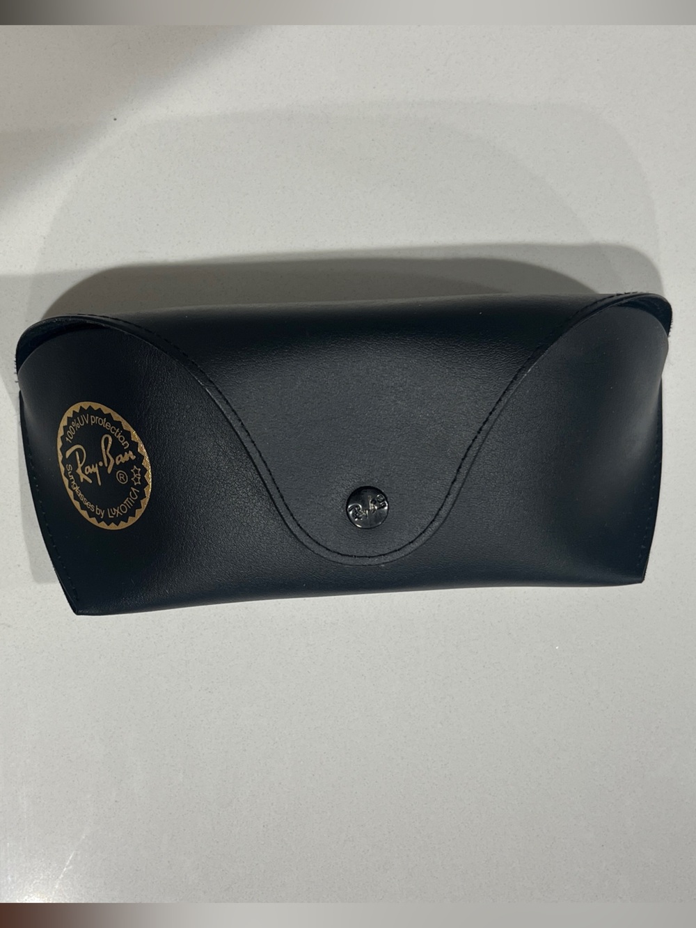 Ray-Ban Black Sunglasses Case with Gold Logo and 100% UV Protection Luxottica